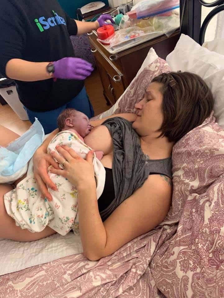 New mom nursing baby