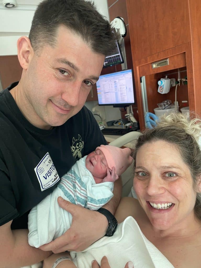 Hypnobabies family after perfect Hypnobabies Birth