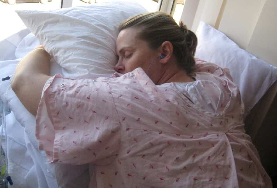 Heidi Cooper Leaning Pillows Headphones Listening