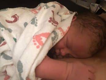 New baby skin to skin