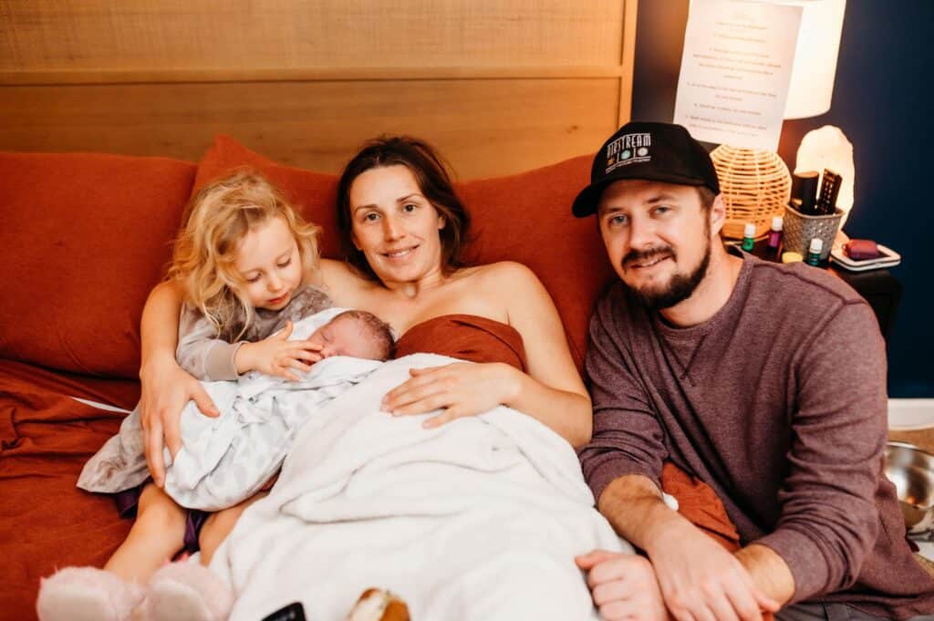 New family just after birth