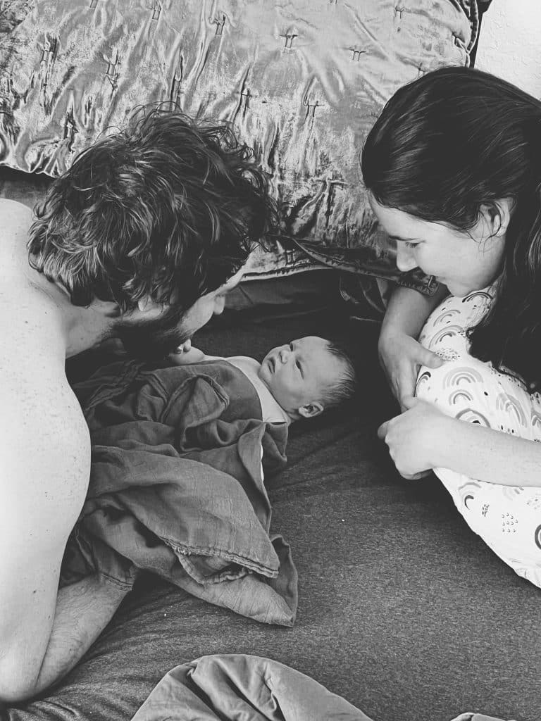 Hypnobabies Couple welcoming new baby