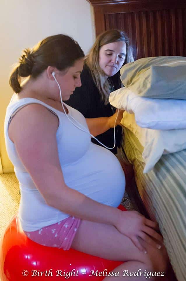 Hypnobabies mom during a pressure wave