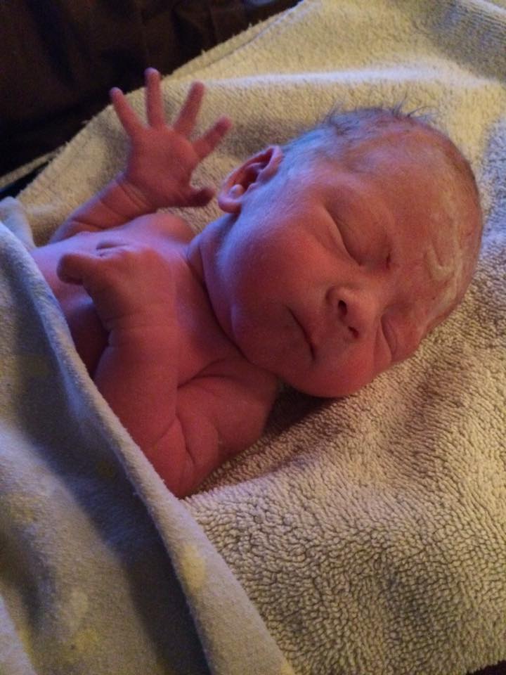 Hypno-mom Victoria's newborn baby